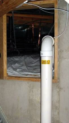 Mold in home made radon mitigation